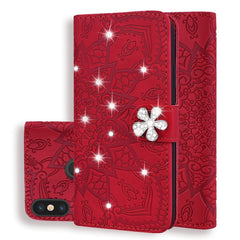 Calf Pattern Diamond Mandala Double Folding Design Embossed Leather Case with Wallet & Holder & Card Slots, For Xiaomi Redmi 6 / 6A, For Xiaomi Redmi 6 Pro, For Xiaomi Redmi 7 / Y3, For Xiaomi Redmi K20 / K20 Pro, For Xiaomi Redmi Note 5 Pro /