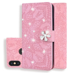 Calf Pattern Diamond Mandala Double Folding Design Embossed Leather Case with Wallet & Holder & Card Slots, For Xiaomi Redmi 6 / 6A, For Xiaomi Redmi 6 Pro, For Xiaomi Redmi 7 / Y3, For Xiaomi Redmi K20 / K20 Pro, For Xiaomi Redmi Note 5 Pro /