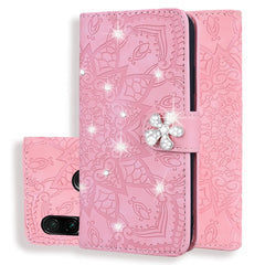 Calf Pattern Diamond Mandala Double Folding Design Embossed Leather Case with Wallet & Holder & Card Slots, For Xiaomi Redmi 6 / 6A, For Xiaomi Redmi 6 Pro, For Xiaomi Redmi 7 / Y3, For Xiaomi Redmi K20 / K20 Pro, For Xiaomi Redmi Note 5 Pro /