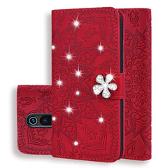 Calf Pattern Diamond Mandala Double Folding Design Embossed Leather Case with Wallet & Holder & Card Slots, For Xiaomi Redmi 6 / 6A, For Xiaomi Redmi 6 Pro, For Xiaomi Redmi 7 / Y3, For Xiaomi Redmi K20 / K20 Pro, For Xiaomi Redmi Note 5 Pro /