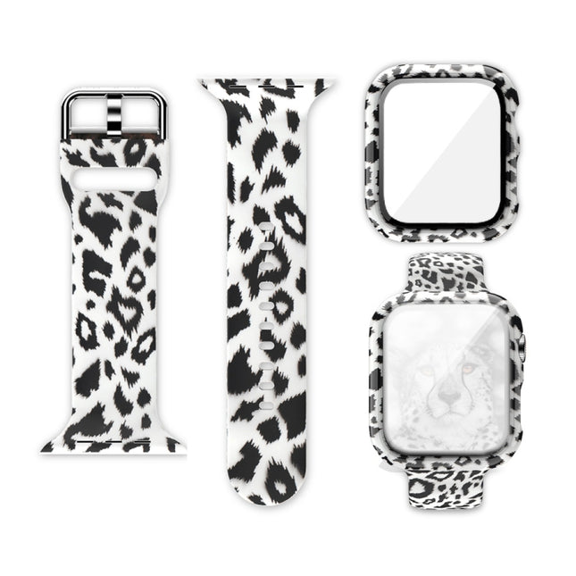 Silicone Printing Integrated Replacement Watch Case Watchband, For Apple Watch Series 6 / 5 / 4 / Watch SE 44mm