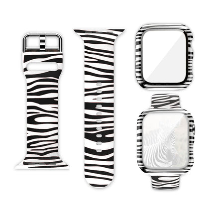Silicone Printing Integrated Replacement Watch Case Watchband, For Apple Watch Series 6 / 5 / 4 / Watch SE 44mm