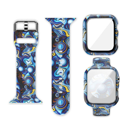 Silicone Printing Integrated Replacement Watch Case Watchband, For Apple Watch Series 6 / 5 / 4 / Watch SE 40mm