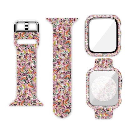 Silicone Printing Integrated Replacement Watch Case Watchband, For Apple Watch Series 6 / 5 / 4 / Watch SE 40mm