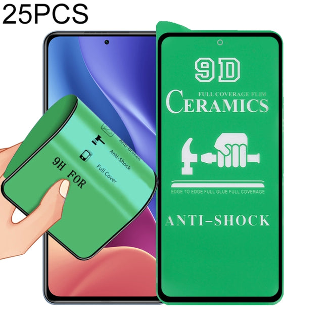 25 PCS 9D Full Screen Full Glue Ceramic Film, For Xiaomi Redmi K40 Pro (25 PCS), For Samsung Galaxy A02s (25 PCS), For Xiaomi Mi 10i (25 PCS), For Samsung Galaxy A12 / A12 Nacho / M12 / A13 5G (25 PCS), For Xiaomi Mi 11i / Mi 11X / Mi 11X Pro (25 PCS) ...
