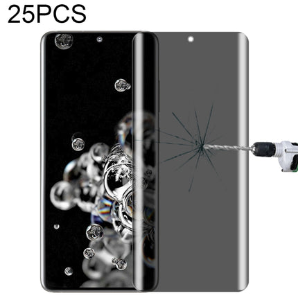 For OnePlus 9 Pro No Fingerprint Unlock 25pcs 0.3mm 9H Surface Hardness 3D Curved Surface Privacy Glass Film