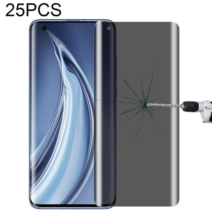 For OnePlus 9 Pro No Fingerprint Unlock 25pcs 0.3mm 9H Surface Hardness 3D Curved Surface Privacy Glass Film