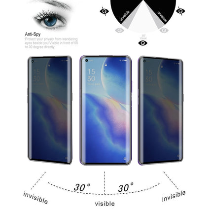 For OnePlus 9 Pro No Fingerprint Unlock 25pcs 0.3mm 9H Surface Hardness 3D Curved Surface Privacy Glass Film, For OPPO Reno5 Pro 5G (25 PCS), For OnePlus 8 Pro (25 PCS), For Xiaomi Mi 11 (25 PCS), For vivo X50 Pro (25 PCS), For OnePlus 9 Pro (25 PCS)  ...