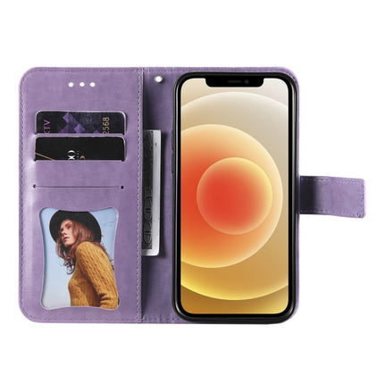 7-petal Flowers Embossing Pattern Horizontal Flip PU Leather Case with Holder & Card Slots & Wallet & Photo Frame, For OPPO A53 / A33 / A32, For OPPO A54 4G, For OPPO A74 4G / F19 4G, For OPPO A92s / Reno4 Z / A72 5G / A73 5G / A53 5G