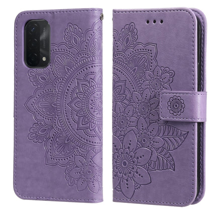 7-petal Flowers Embossing Pattern Horizontal Flip PU Leather Case with Holder & Card Slots & Wallet & Photo Frame, For OPPO A93 5G / A74 5G / A54 5G, For OPPO A94 4G / F19 Pro / Reno5 F / Reno5 Lite, For OPPO A94 5G / F19 Pro+ / Reno5 Z 5G             ...