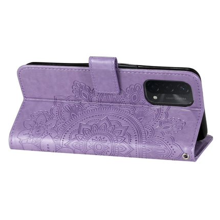 7-petal Flowers Embossing Pattern Horizontal Flip PU Leather Case with Holder & Card Slots & Wallet & Photo Frame, For OPPO A93 5G / A74 5G / A54 5G, For OPPO A94 4G / F19 Pro / Reno5 F / Reno5 Lite, For OPPO A94 5G / F19 Pro+ / Reno5 Z 5G             ...
