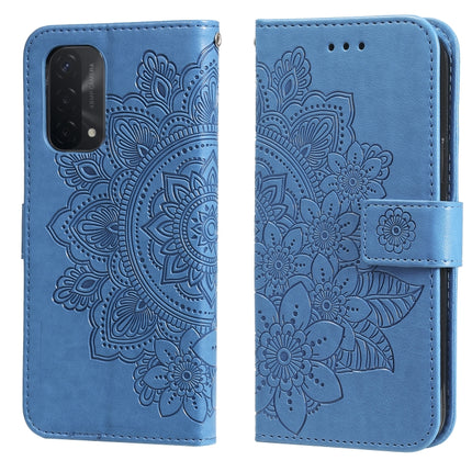 7-petal Flowers Embossing Pattern Horizontal Flip PU Leather Case with Holder & Card Slots & Wallet & Photo Frame, For OPPO A93 5G / A74 5G / A54 5G, For OPPO A94 4G / F19 Pro / Reno5 F / Reno5 Lite, For OPPO A94 5G / F19 Pro+ / Reno5 Z 5G             ...