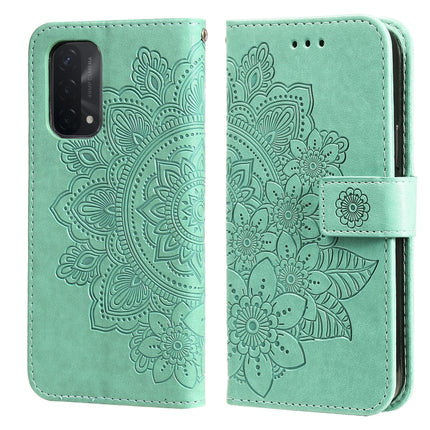 7-petal Flowers Embossing Pattern Horizontal Flip PU Leather Case with Holder & Card Slots & Wallet & Photo Frame, For OPPO A93 5G / A74 5G / A54 5G, For OPPO A94 4G / F19 Pro / Reno5 F / Reno5 Lite, For OPPO A94 5G / F19 Pro+ / Reno5 Z 5G             ...