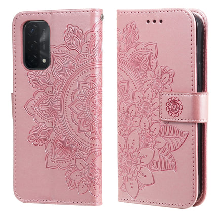 7-petal Flowers Embossing Pattern Horizontal Flip PU Leather Case with Holder & Card Slots & Wallet & Photo Frame, For OPPO A93 5G / A74 5G / A54 5G, For OPPO A94 4G / F19 Pro / Reno5 F / Reno5 Lite, For OPPO A94 5G / F19 Pro+ / Reno5 Z 5G             ...