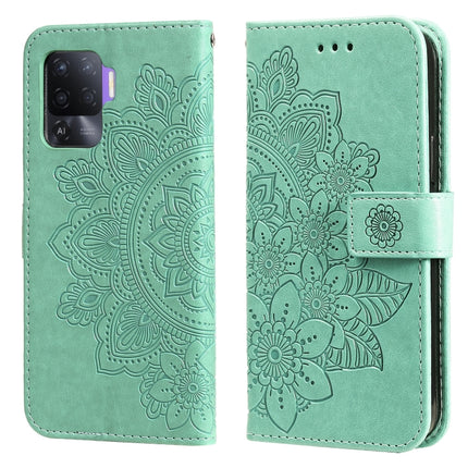7-petal Flowers Embossing Pattern Horizontal Flip PU Leather Case with Holder & Card Slots & Wallet & Photo Frame, For OPPO A93 5G / A74 5G / A54 5G, For OPPO A94 4G / F19 Pro / Reno5 F / Reno5 Lite, For OPPO A94 5G / F19 Pro+ / Reno5 Z 5G             ...
