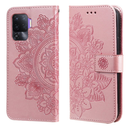 7-petal Flowers Embossing Pattern Horizontal Flip PU Leather Case with Holder & Card Slots & Wallet & Photo Frame, For OPPO A93 5G / A74 5G / A54 5G, For OPPO A94 4G / F19 Pro / Reno5 F / Reno5 Lite, For OPPO A94 5G / F19 Pro+ / Reno5 Z 5G             ...