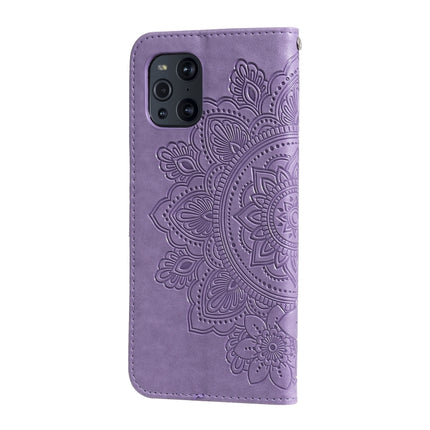 7-petal Flowers Embossing Pattern Horizontal Flip PU Leather Case with Holder & Card Slots & Wallet & Photo Frame, For OPPO Find X3 Pro / Find X3, For OPPO Realme 8 / Realme 8 Pro, For OPPO Realme 5 / Realme 5s / Realme C3, For OPPO Reno4 5G