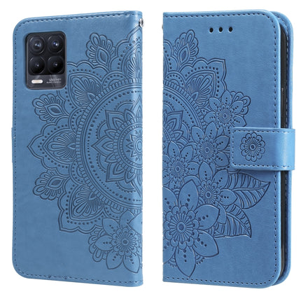 7-petal Flowers Embossing Pattern Horizontal Flip PU Leather Case with Holder & Card Slots & Wallet & Photo Frame, For OPPO Find X3 Pro / Find X3, For OPPO Realme 8 / Realme 8 Pro, For OPPO Realme 5 / Realme 5s / Realme C3, For OPPO Reno4 5G