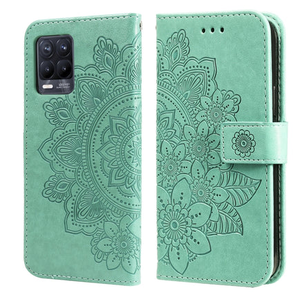7-petal Flowers Embossing Pattern Horizontal Flip PU Leather Case with Holder & Card Slots & Wallet & Photo Frame, For OPPO Find X3 Pro / Find X3, For OPPO Realme 8 / Realme 8 Pro, For OPPO Realme 5 / Realme 5s / Realme C3, For OPPO Reno4 5G