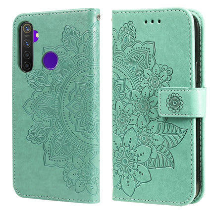 7-petal Flowers Embossing Pattern Horizontal Flip PU Leather Case with Holder & Card Slots & Wallet & Photo Frame, For OPPO Find X3 Pro / Find X3, For OPPO Realme 8 / Realme 8 Pro, For OPPO Realme 5 / Realme 5s / Realme C3, For OPPO Reno4 5G