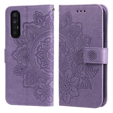 7-petal Flowers Embossing Pattern Horizontal Flip PU Leather Case with Holder & Card Slots & Wallet & Photo Frame, For OPPO Reno3 5G / Find X2 Lite / K7, For OPPO Reno3 Pro 5G / Find X2 Neo, For OPPO Reno5 5G / 4G / Find X3 Lite                        ...