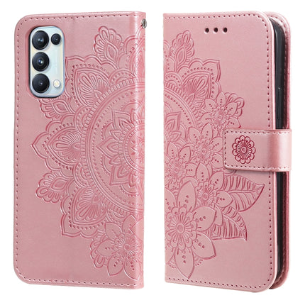 7-petal Flowers Embossing Pattern Horizontal Flip PU Leather Case with Holder & Card Slots & Wallet & Photo Frame, For OPPO Reno3 5G / Find X2 Lite / K7, For OPPO Reno3 Pro 5G / Find X2 Neo, For OPPO Reno5 5G / 4G / Find X3 Lite                        ...