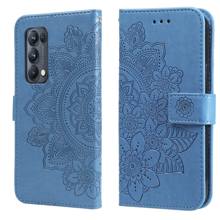 7-petal Flowers Embossing Pattern Horizontal Flip PU Leather Case with Holder & Card Slots & Wallet & Photo Frame, For OPPO Reno3 5G / Find X2 Lite / K7, For OPPO Reno3 Pro 5G / Find X2 Neo, For OPPO Reno5 5G / 4G / Find X3 Lite                        ...