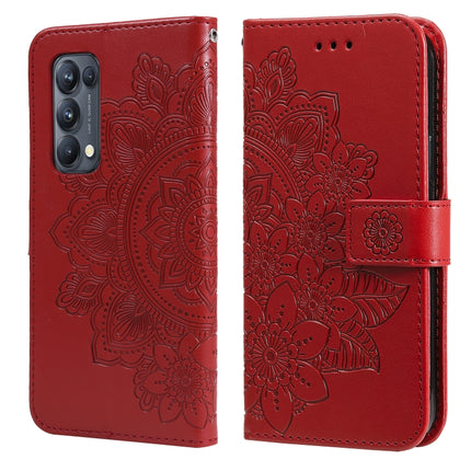 7-petal Flowers Embossing Pattern Horizontal Flip PU Leather Case with Holder & Card Slots & Wallet & Photo Frame, For OPPO Reno3 5G / Find X2 Lite / K7, For OPPO Reno3 Pro 5G / Find X2 Neo, For OPPO Reno5 5G / 4G / Find X3 Lite                        ...