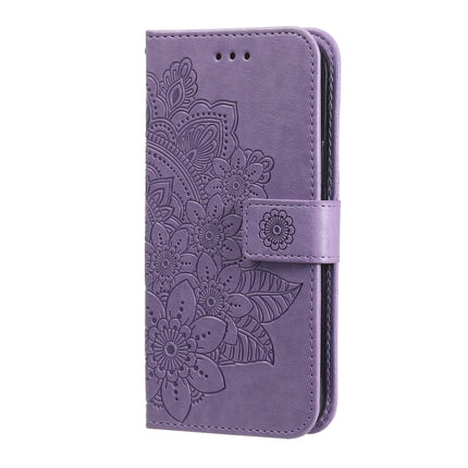 7-petal Flowers Embossing Pattern Horizontal Flip PU Leather Case with Holder & Card Slots & Wallet & Photo Frame, For iPhone 11, For iPhone 11 Pro, For iPhone 11 Pro Max, For iPhone 12 mini