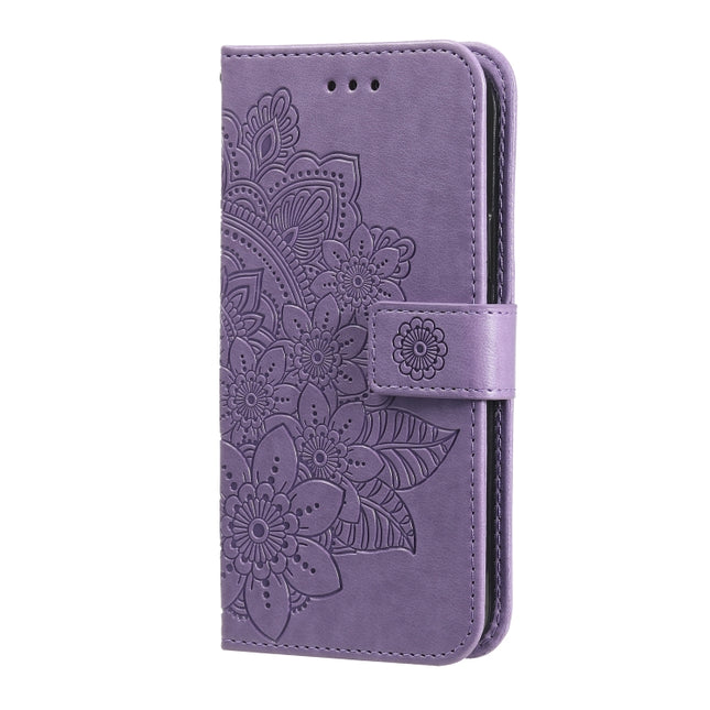 7-petal Flowers Embossing Pattern Horizontal Flip PU Leather Case with Holder & Card Slots & Wallet & Photo Frame, For Samsung Galaxy A02, For Samsung Galaxy A82 5G, For Samsung Galaxy S20 FE