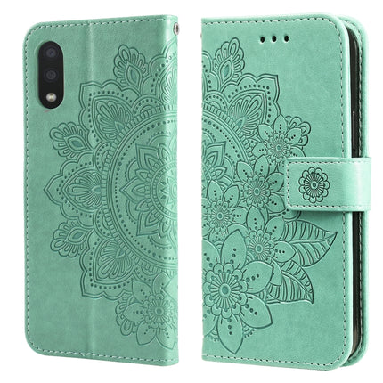 7-petal Flowers Embossing Pattern Horizontal Flip PU Leather Case with Holder & Card Slots & Wallet & Photo Frame, For Samsung Galaxy A02, For Samsung Galaxy A82 5G, For Samsung Galaxy S20 FE