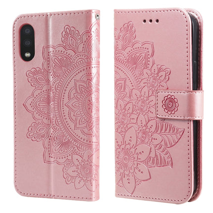 7-petal Flowers Embossing Pattern Horizontal Flip PU Leather Case with Holder & Card Slots & Wallet & Photo Frame, For Samsung Galaxy A02, For Samsung Galaxy A82 5G, For Samsung Galaxy S20 FE