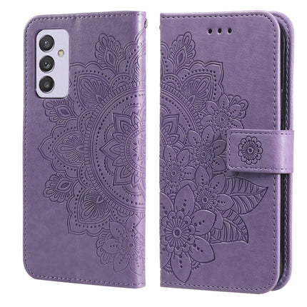 7-petal Flowers Embossing Pattern Horizontal Flip PU Leather Case with Holder & Card Slots & Wallet & Photo Frame, For Samsung Galaxy A02, For Samsung Galaxy A82 5G, For Samsung Galaxy S20 FE