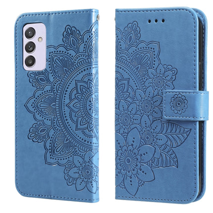 7-petal Flowers Embossing Pattern Horizontal Flip PU Leather Case with Holder & Card Slots & Wallet & Photo Frame, For Samsung Galaxy A02, For Samsung Galaxy A82 5G, For Samsung Galaxy S20 FE