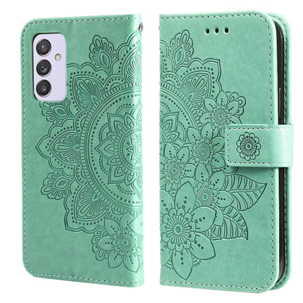 7-petal Flowers Embossing Pattern Horizontal Flip PU Leather Case with Holder & Card Slots & Wallet & Photo Frame, For Samsung Galaxy A02, For Samsung Galaxy A82 5G, For Samsung Galaxy S20 FE