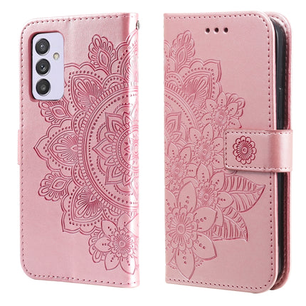 7-petal Flowers Embossing Pattern Horizontal Flip PU Leather Case with Holder & Card Slots & Wallet & Photo Frame, For Samsung Galaxy A02, For Samsung Galaxy A82 5G, For Samsung Galaxy S20 FE