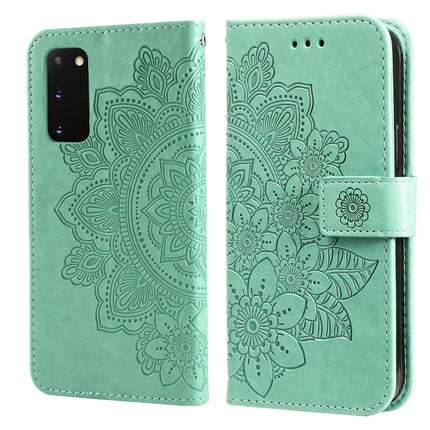 7-petal Flowers Embossing Pattern Horizontal Flip PU Leather Case with Holder & Card Slots & Wallet & Photo Frame, For Samsung Galaxy A02, For Samsung Galaxy A82 5G, For Samsung Galaxy S20 FE