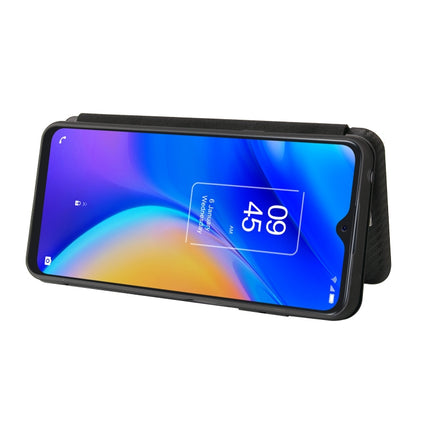 Carbon Fiber Texture Magnetic Horizontal Flip TPU + PC + PU Leather Case with Card Slot, For TCL 20S, For Asus Zenfone 8 / ZS590KS (8 Mini)