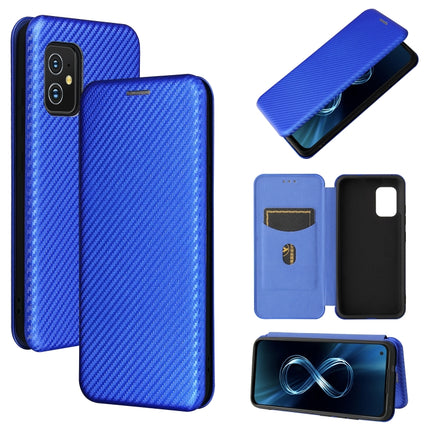 Carbon Fiber Texture Magnetic Horizontal Flip TPU + PC + PU Leather Case with Card Slot, For TCL 20S, For Asus Zenfone 8 / ZS590KS (8 Mini)