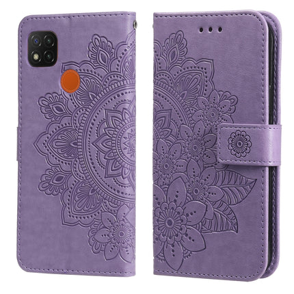 7-petal Flowers Embossing Pattern Horizontal Flip PU Leather Case with Holder & Card Slots & Wallet & Photo Frame, For Xiaomi Redmi 9C, For Xiaomi Redmi 9A, For Xiaomi Redmi K40/K40 Pro/Poco F3/ Mi 11i                                                   ...