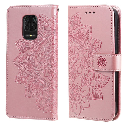 7-petal Flowers Embossing Pattern Horizontal Flip PU Leather Case with Holder & Card Slots & Wallet & Photo Frame, For Xiaomi Redmi 9C, For Xiaomi Redmi 9A, For Xiaomi Redmi K40/K40 Pro/Poco F3/ Mi 11i                                                   ...