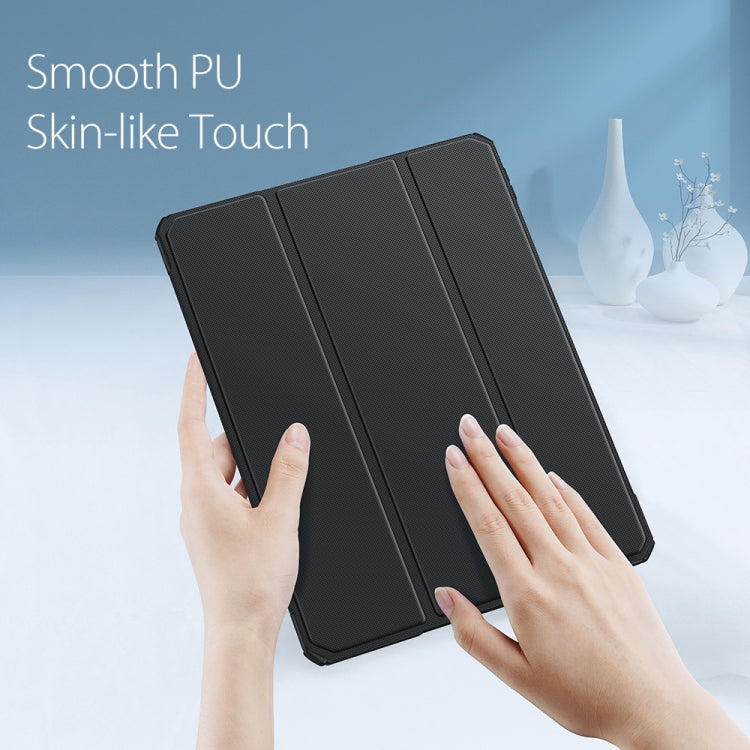 DUX DUCIS TOBY Series - Funda abatible horizontal de piel sintética + PC + TPU a prueba de golpes con soporte y ranura para bolígrafo y función de suspensión/activación, para iPad Pro 11 2022/2021/2020, para iPad Pro 12.9 2022/2021/2020