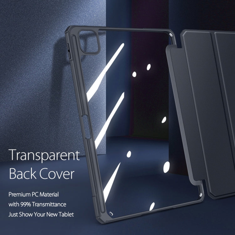 DUX DUCIS TOBY Series - Funda abatible horizontal de piel sintética + PC + TPU a prueba de golpes con soporte y ranura para bolígrafo y función de suspensión/activación, para iPad Pro 11 2022/2021/2020, para iPad Pro 12.9 2022/2021/2020
