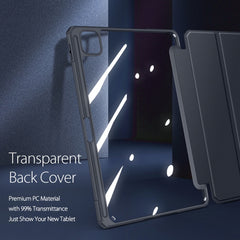 DUX DUCIS TOBY Series - Funda abatible horizontal de piel sintética + PC + TPU a prueba de golpes con soporte y ranura para bolígrafo y función de suspensión/activación, para iPad Pro 11 2022/2021/2020, para iPad Pro 12.9 2022/2021/2020
