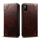 Para iPhone XS / X / Marrón oscuro