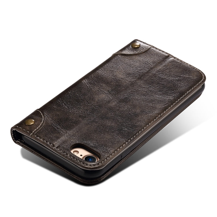Baroque Simple Horizontal Flip Leather Case, with Holder & Card Slots & Wallet, For iPhone SE 2022 / SE 2020 / 8 / 7, For iPhone 8 Plus / 7 Plus, For iPhone XR, For iPhone XS Max