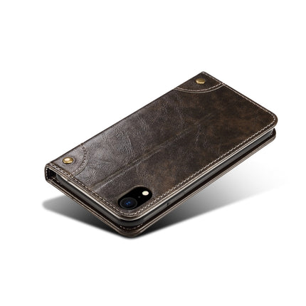 Barocke, schlichte horizontale Klapphülle aus Leder, mit Halter, Kartenfächern und Geldbörse, für iPhone XR, für iPhone XS Max