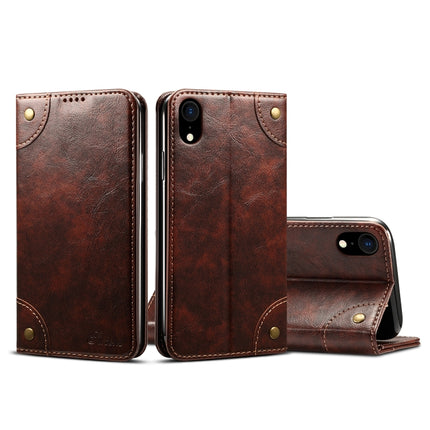 Barocke, schlichte horizontale Klapphülle aus Leder, mit Halter, Kartenfächern und Geldbörse, für iPhone XR, für iPhone XS Max