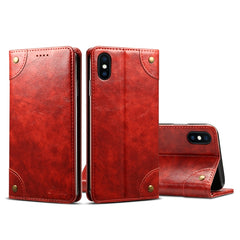 Funda de cuero con tapa horizontal barroca simple, con soporte, ranuras para tarjetas y billetera, para iPhone XR, para iPhone XS Max