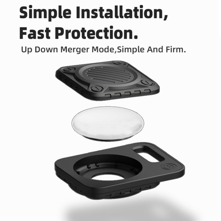Funda protectora de TPU a prueba de golpes y arañazos con cierre de velcro para AirTag, Armor y Punk Armor